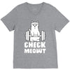 gym cat workout V-Neck Tee