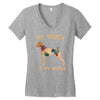 my boxer is my world Women's V-Neck T-Shirt