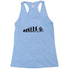 evolution of a cyclist mens black or blue cycling t shirt bike Racerback Tank