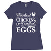 wicked chickens lay deviled eggs Ladies Fitted T-Shirt