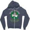 silver shamrock Zipper Hoodie
