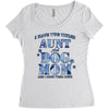 i have two tıtles aunt and dogmom an i rock them both flowers Women's Triblend Scoop T-shirt