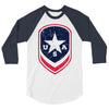 land of the free shield 3/4 Sleeve Shirt