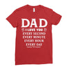 I Love You Dad Ladies Fitted T-Shirt
