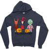 Hallowentown Lock Shock And Barrell Zipper Hoodie
