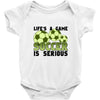 life's a game soccer Baby Onesie