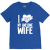 i love my awesome wife V-Neck Tee