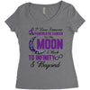 i love someone with pancreatic cancer to the moon &amp; back to infınıty Women's Triblend Scoop T-shirt