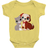 nice cat and dog Baby Onesie