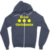 bevar christiania flag logo Zipper Hoodie