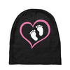 Baby Girl with Heart Any Name Customized Baby Beanies