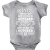 Real Kings Are Born On October 26 Baby Onesie