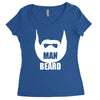 man beard funny mens Women's Triblend Scoop T-shirt