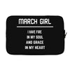 March Girl Laptop sleeve