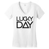 lucky day Women's V-Neck T-Shirt
