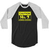 caution zombies crossing t shirt x large funny walking brains awesome 3/4 Sleeve Shirt