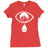 m83 midnight city eye design Ladies Fitted T-Shirt