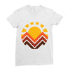 sunset mountain Ladies Fitted T-Shirt
