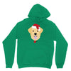 golden retriever dog with red santa's hat Unisex Hoodie