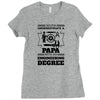 Never Underestimate A Papa With An Engineer Degree Ladies Fitted T-Shirt