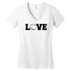 love baseball Women's V-Neck T-Shirt