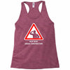 body under construction road sign Racerback Tank