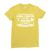 I Love Someone with Lung Cancer to The Moon and Back to Infinity Ladies Fitted T-Shirt