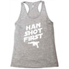 han shot first Racerback Tank