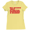 beard jus started Ladies Fitted T-Shirt