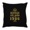 kings are born in 1986 Throw Pillow