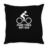 funny eco bicycle (2) Throw Pillow