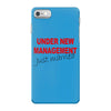 under new management just married mens black wedding present husband t iPhone 7 Case