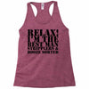 relax! i'm the best man Racerback Tank