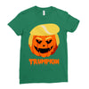 trumpkin funny donald trump pumpkin Ladies Fitted T-Shirt