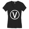 vegan symbol Women's V-Neck T-Shirt