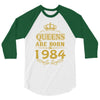 queens are born in 1984 3/4 Sleeve Shirt