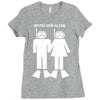 never dive alone scuba diving Ladies Fitted T-Shirt