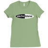 funny t shirt selective listener rude tee offensive shirt Ladies Fitted T-Shirt