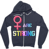 Women's March We are Strong Zipper Hoodie