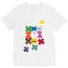 puzzled V-Neck Tee