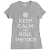 keep calm and roll the dice Ladies Fitted T-Shirt