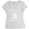 lets get toasted Women's Triblend Scoop T-shirt