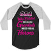 Oba Was Created Because Need Real Heroes 3/4 Sleeve Shirt