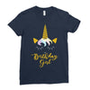 birthday unicorn girl. Ladies Fitted T-Shirt