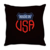 made in usa Throw Pillow
