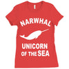 narwhals Ladies Fitted T-Shirt
