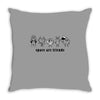 space are friends black Throw Pillow