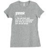 definition of a geek Ladies Fitted T-Shirt