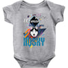 who loves husky Baby Bodysuit