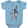 peace and love usa flag Baby Onesie